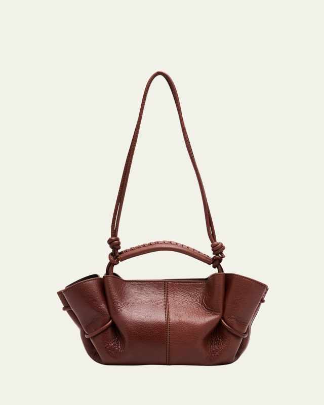 Arta Mini Pleated Leather Crossbody Bag